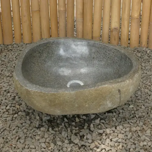 Product image of the product “Sink / washtafel of riverstone in a open carton about 45cm diameter 45 cm”